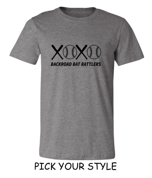 Backroad Bat Rattlers - Dark Heather Grey - XOXO