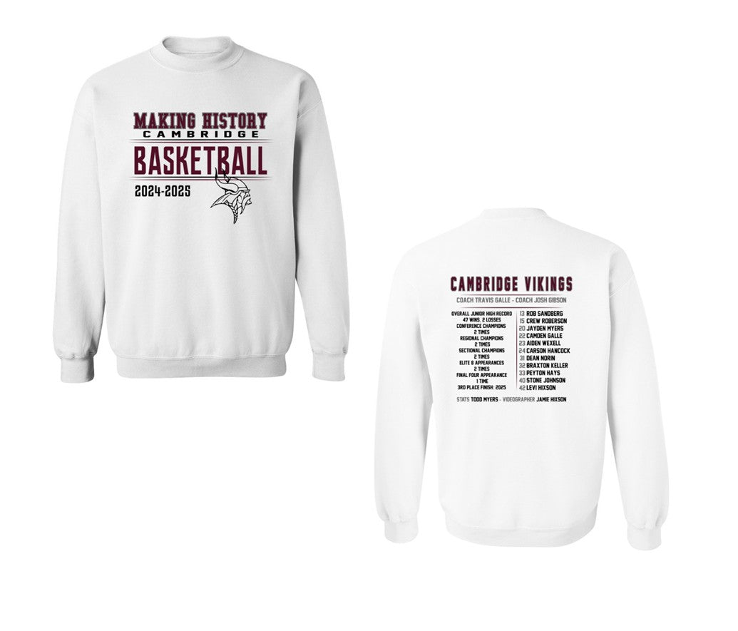 Cambridge Jr. High Basketball - White