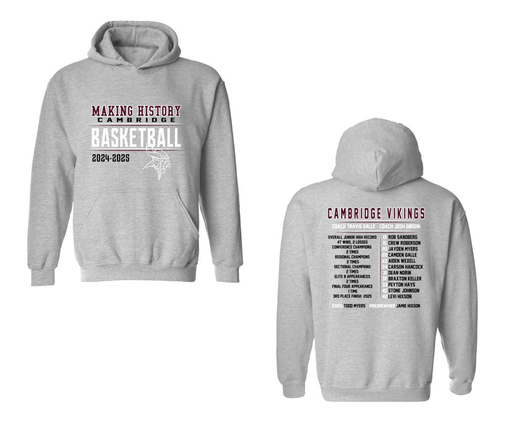 Cambridge Jr. High Basketball - Tall Sizes - Athletic Heather