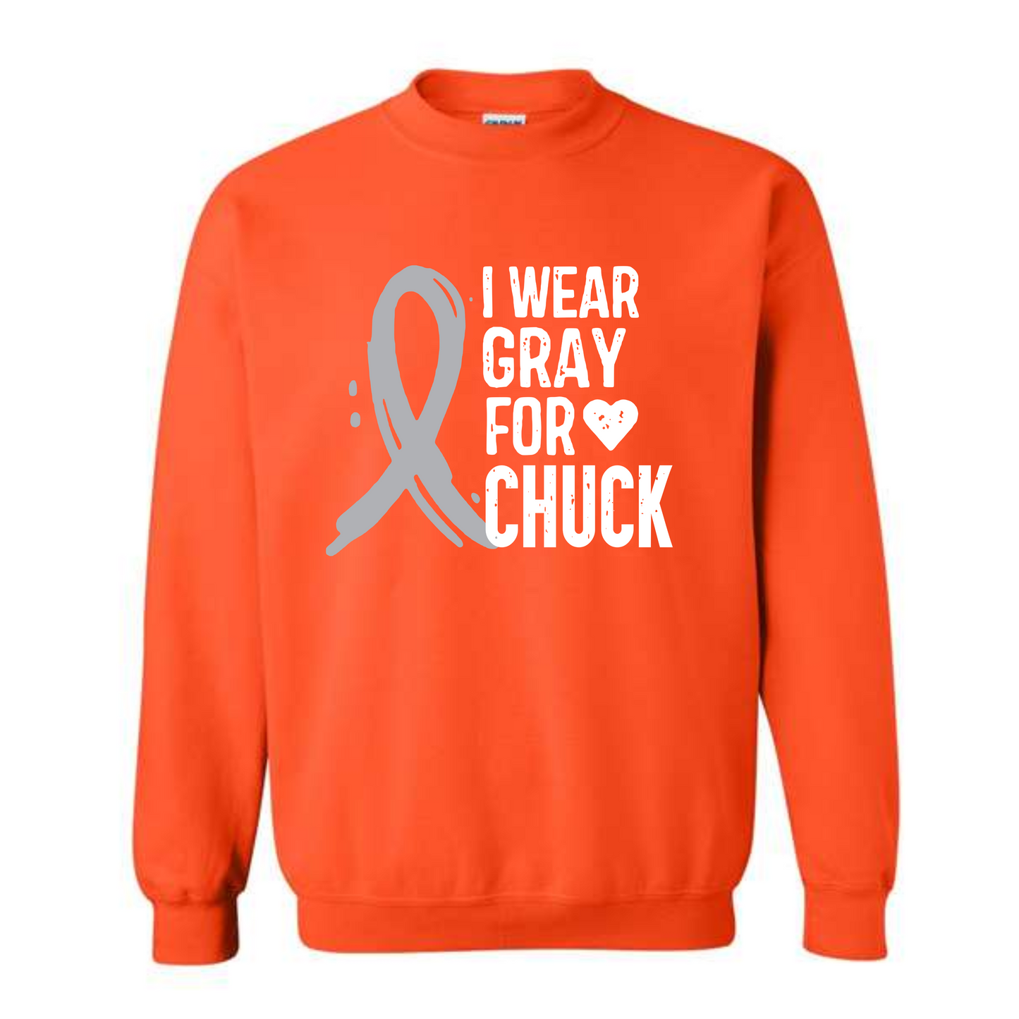 I WEAR GRAY FOR CHUCK ON ORANGE - TALL SIZES