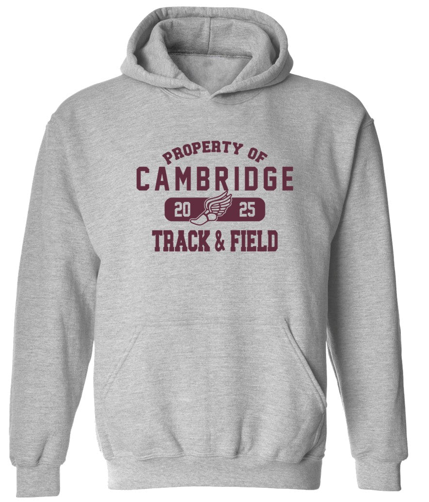 Cambridge Track and Field on Light Heather Grey - Pick your shirt style