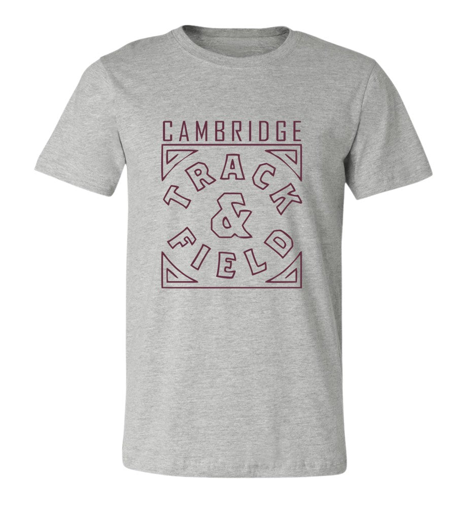 Cambridge Track and Field on Light Heather Grey - Pick your shirt style