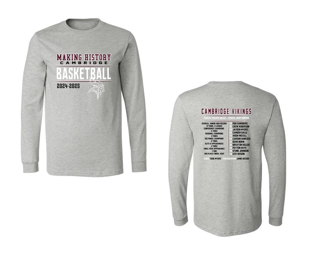 Cambridge Jr. High Boys Basketball - Sport Grey