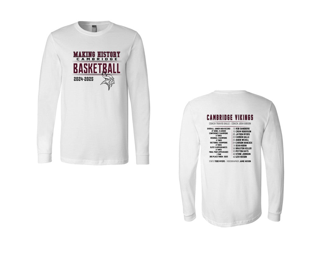 Cambridge Jr. High Basketball - White
