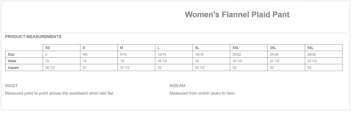 Women’s Flannel Plaid Pant - Deep Royal - Blank