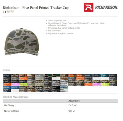 Hook and Bullet - Richardson 112 PFP -  5 Panel with a Patch