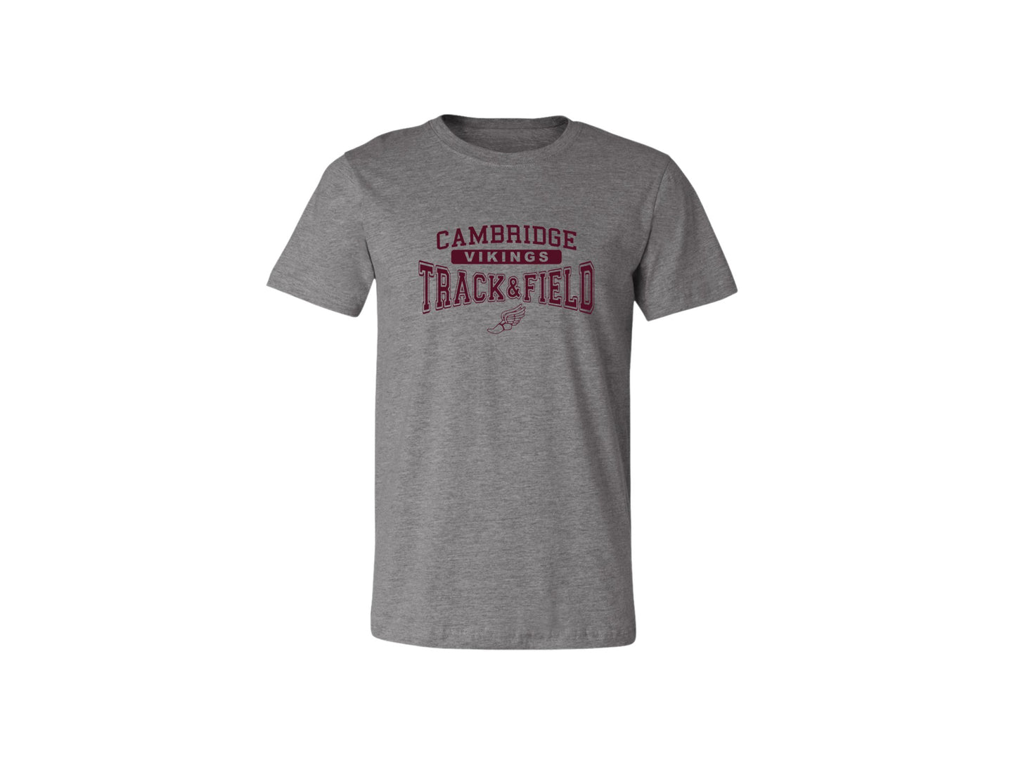 Cambridge Track and Field on Dark Heather Grey - Pick your shirt style