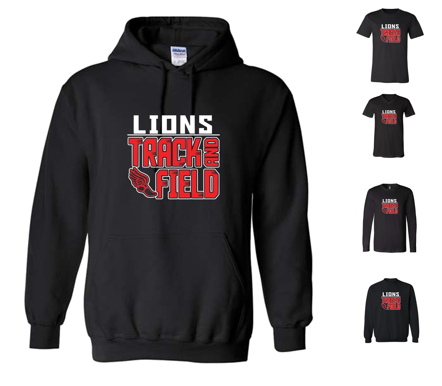 Rivermont Track and Field on Black - Pick your shirt style