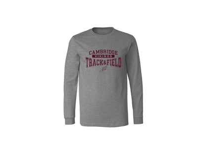 Cambridge Track and Field on Dark Heather Grey - Pick your shirt style