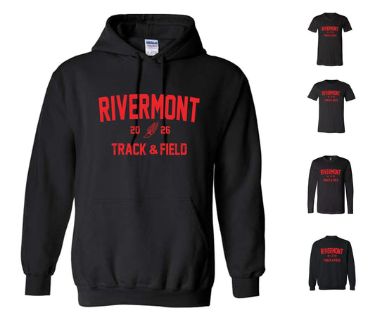 Rivermont Track and Field on Black - Pick your shirt style