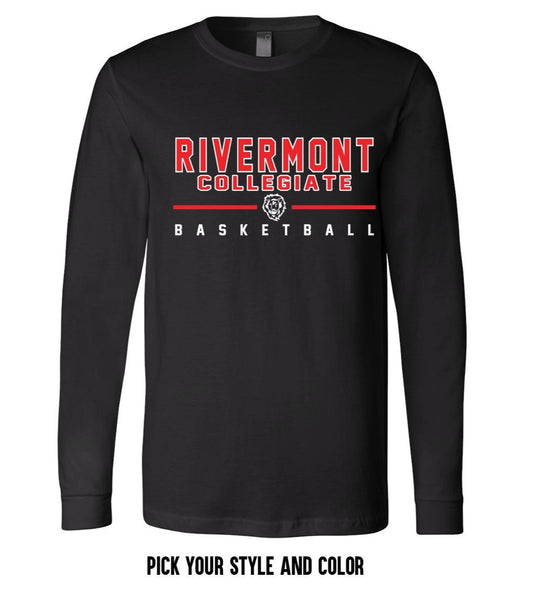 Rivermont Basketball - Design in Red and White