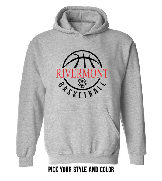 Rivermont Basketball - Design in Black and Red