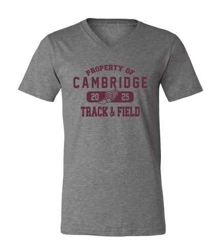 Cambridge Track and Field on Dark Heather Grey - Pick your shirt style