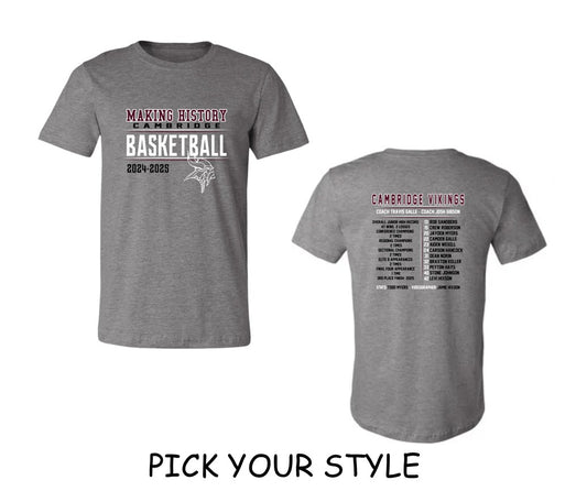 Cambridge Jr. High Boys Basketball - Dark Heather Grey