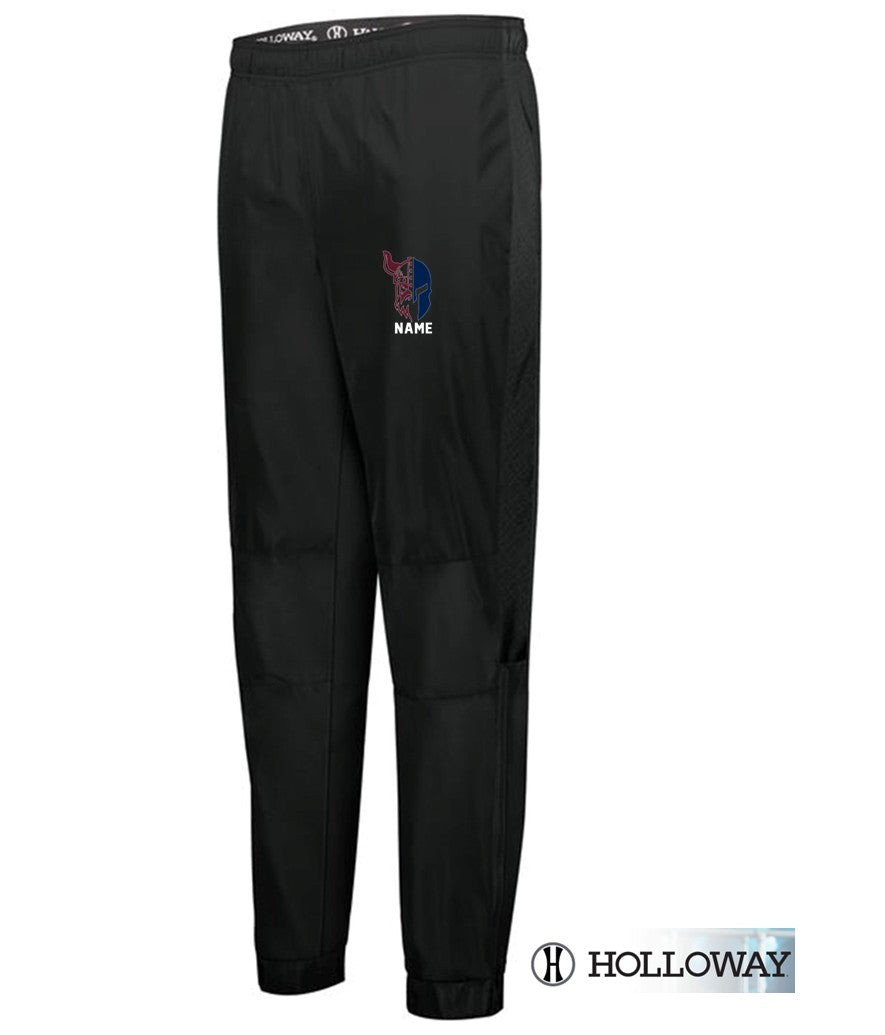 Cambridge Track and Field Pants- Wind/Water Resistant - Holloway Adult/Youth SeriesX Pant - Black