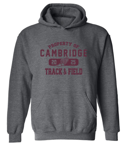 Cambridge Track and Field on Dark Heather Grey - Pick your shirt style