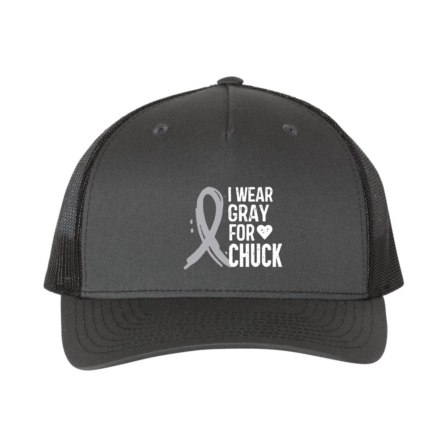 I WEAR GRAY FOR CHUCK - Richardson Snapback Trucker Cap - 112FP