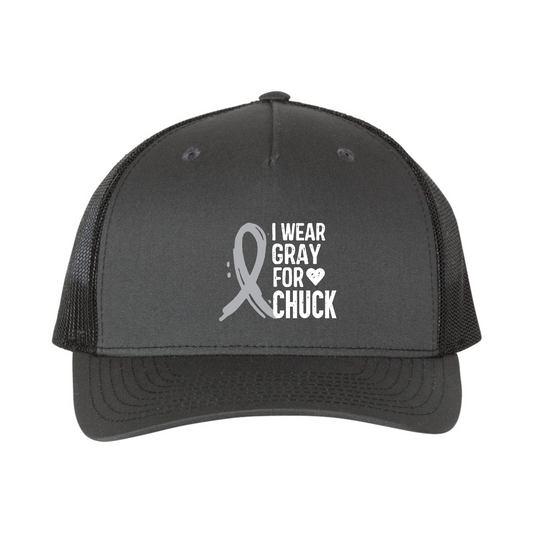 I WEAR GRAY FOR CHUCK - Richardson Snapback Trucker Cap - 112FP