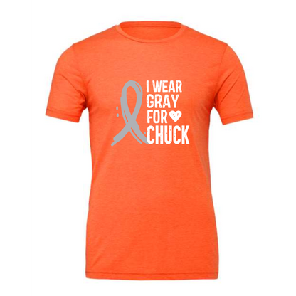 I WEAR GRAY FOR CHUCK ON ORANGE - TALL SIZES
