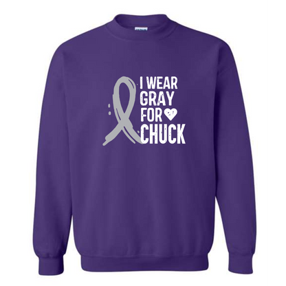 I WEAR GRAY FOR CHUCK ON PURPLE