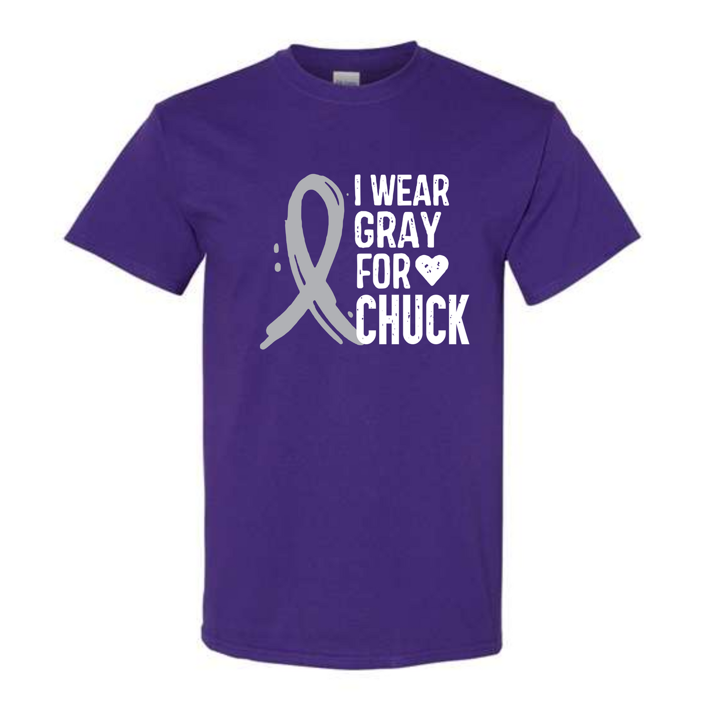 I WEAR GRAY FOR CHUCK ON PURPLE - TALL SIZES