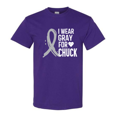 I WEAR GRAY FOR CHUCK ON PURPLE - TALL SIZES
