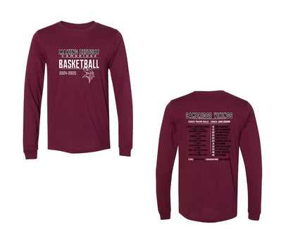 Cambridge Jr. High Basketball  - Tall Sizes - Maroon