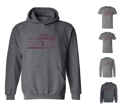 Cambridge Track and Field on Dark Heather Grey - Pick your shirt style