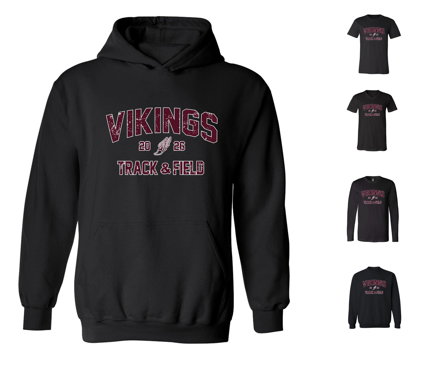 Cambridge Track and Field on Black - Pick your shirt style