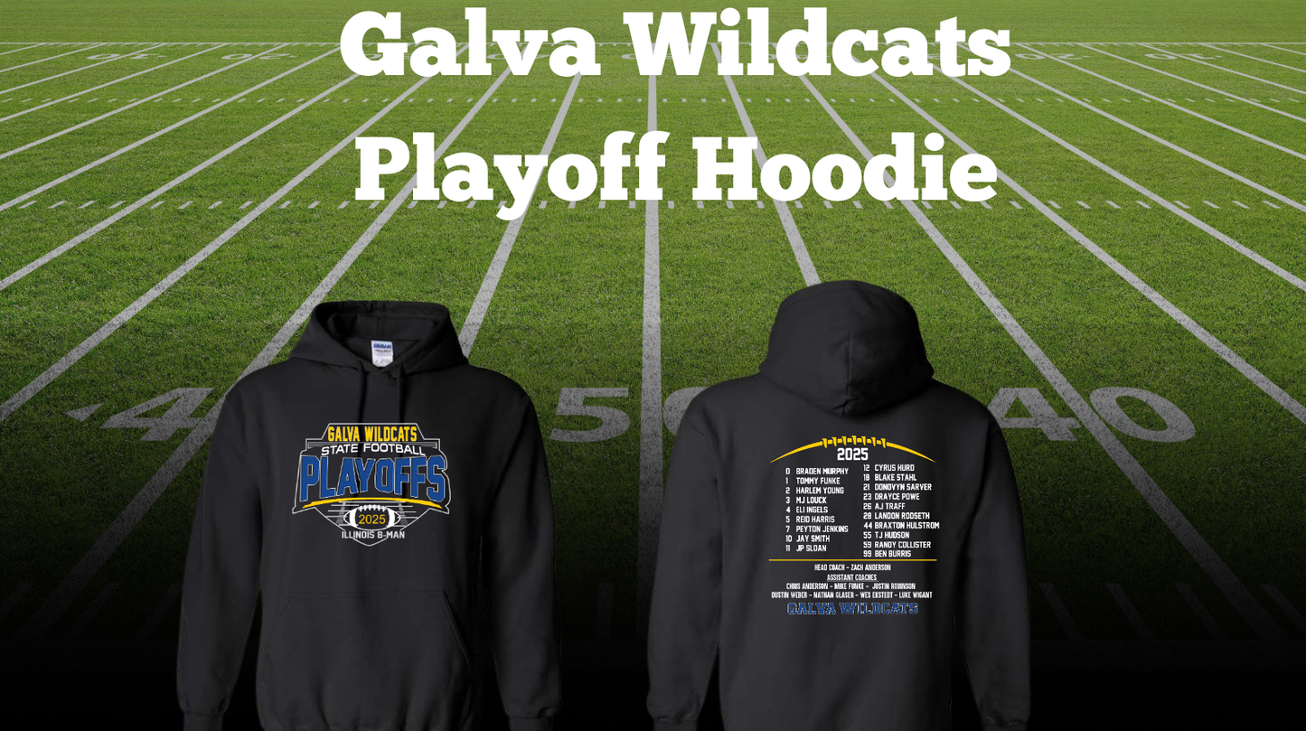 Galva Wildcats Football Playoff Shirts - Galva Athletic Boosters