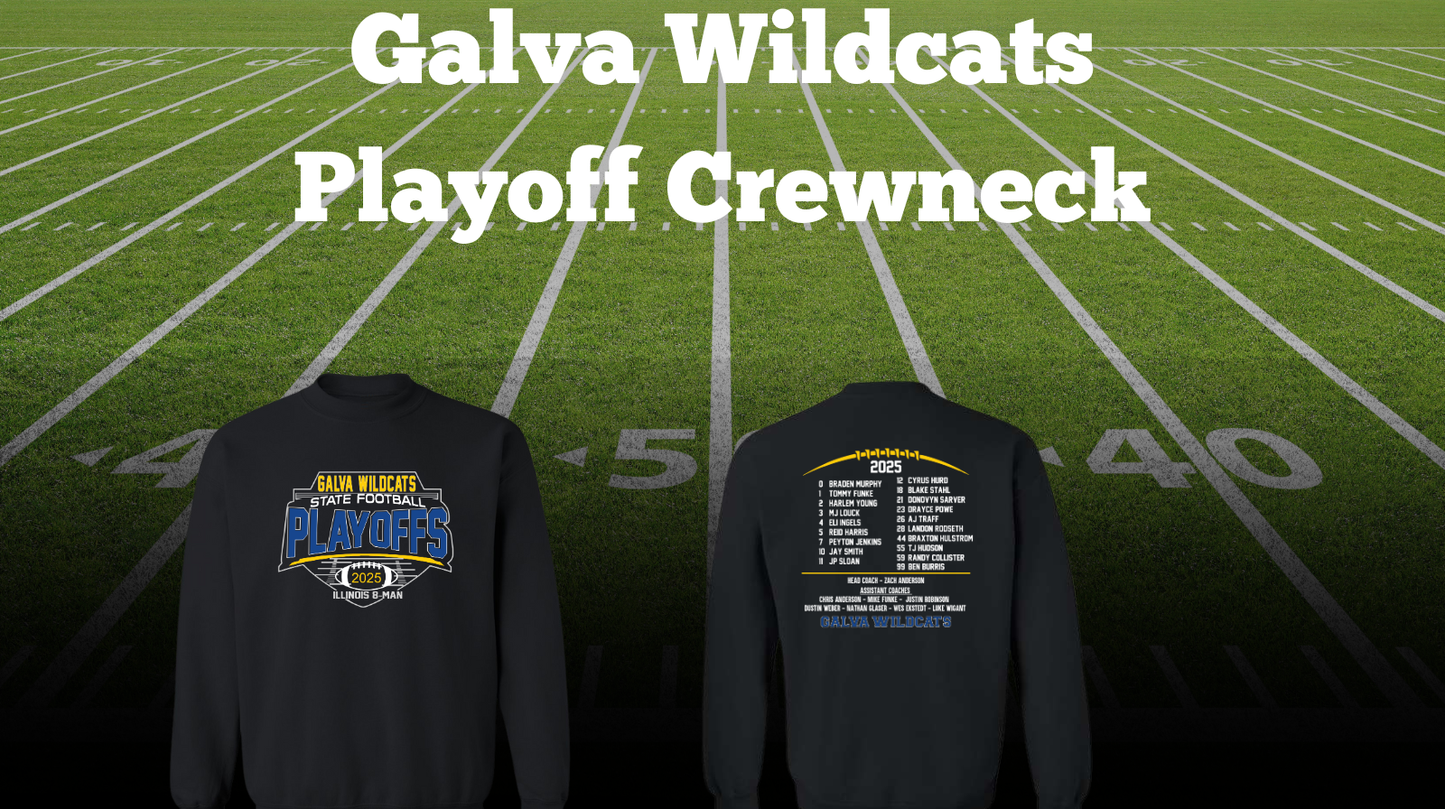 Galva Wildcats Football Playoff Shirts - Galva Athletic Boosters