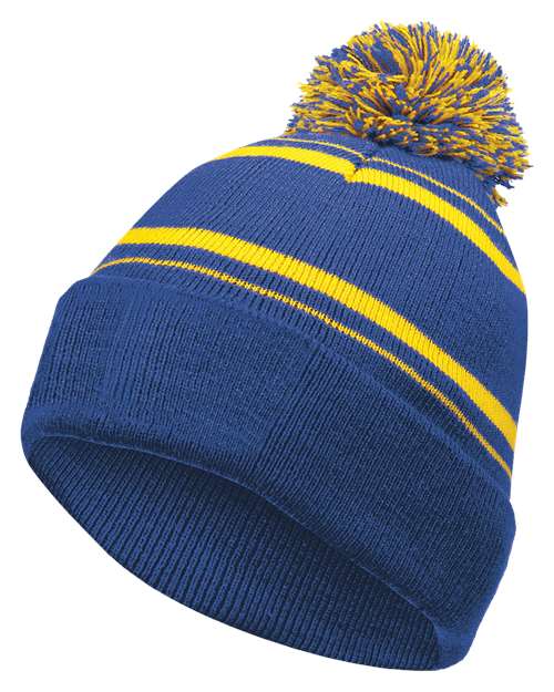 Stocking hat - Royal and Light Gold