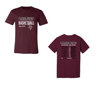 Cambridge Jr. High Basketball  - Tall Sizes - Maroon