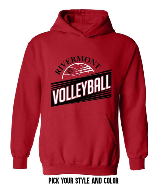 Rivermont Volleyball - Design in Black and White