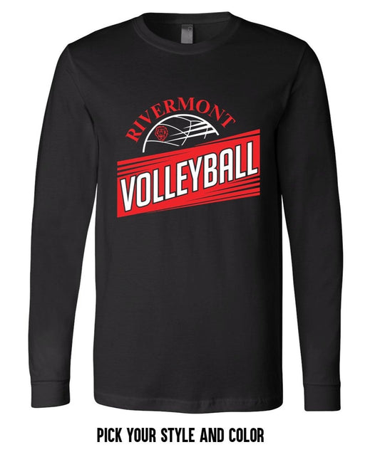 Rivermont Volleyball - Design in Red and White